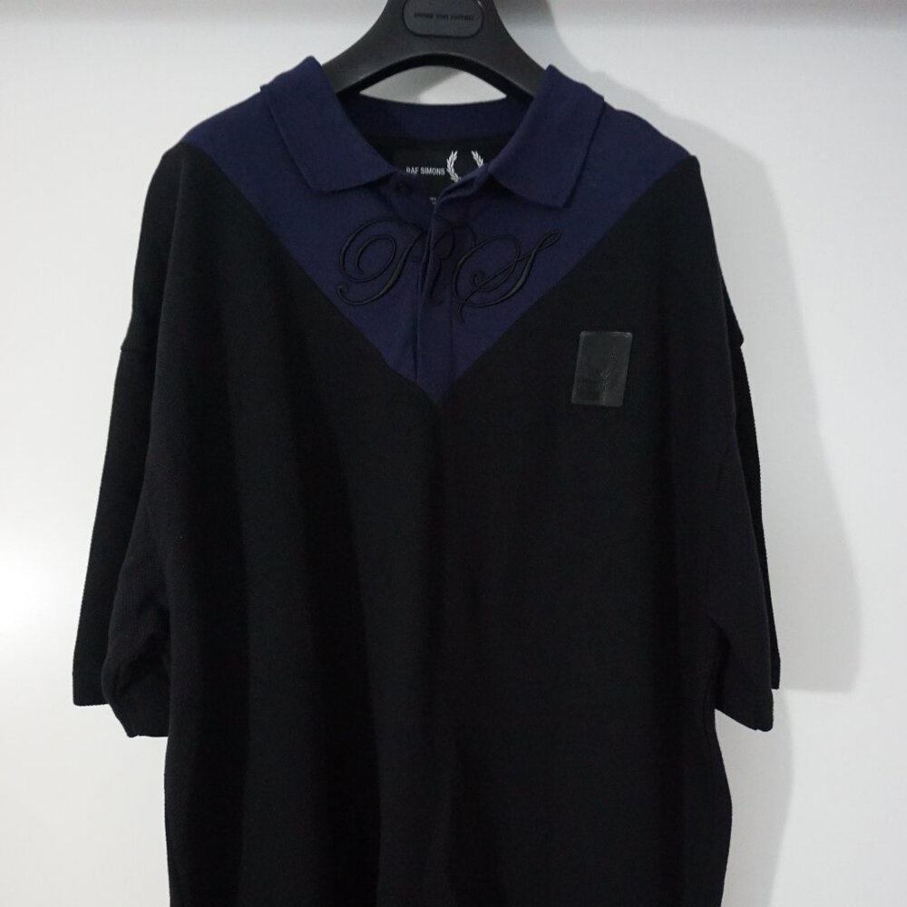 BNWT SS19 RAF SIMONS X FRED PERRY TWO TONE POLO SHIRT 42